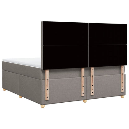 Giroletto a Molle con Materasso Tortora 180x200 cm in Tessuto | homemem39