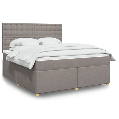 Giroletto a Molle con Materasso Tortora 180x200 cm in Tessuto | homemem39