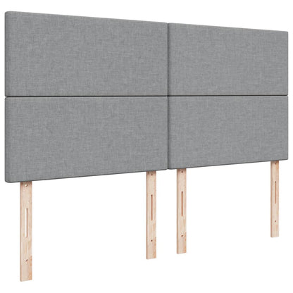 Giroletto a Molle con Materasso Grigio Chiaro 200x200cm Tessuto - homemem39