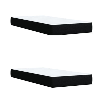 Giroletto a Molle con Materasso Nero 200x200 cm in Tessuto - homemem39