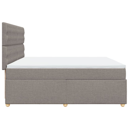 Giroletto a Molle con Materasso Tortora 200x200 cm in Tessuto