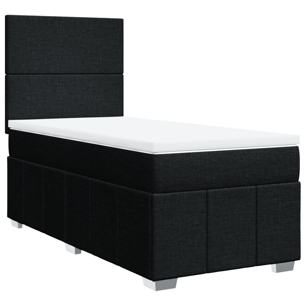Giroletto a Molle con Materasso Nero 80x200 cm inTessuto | homemem39