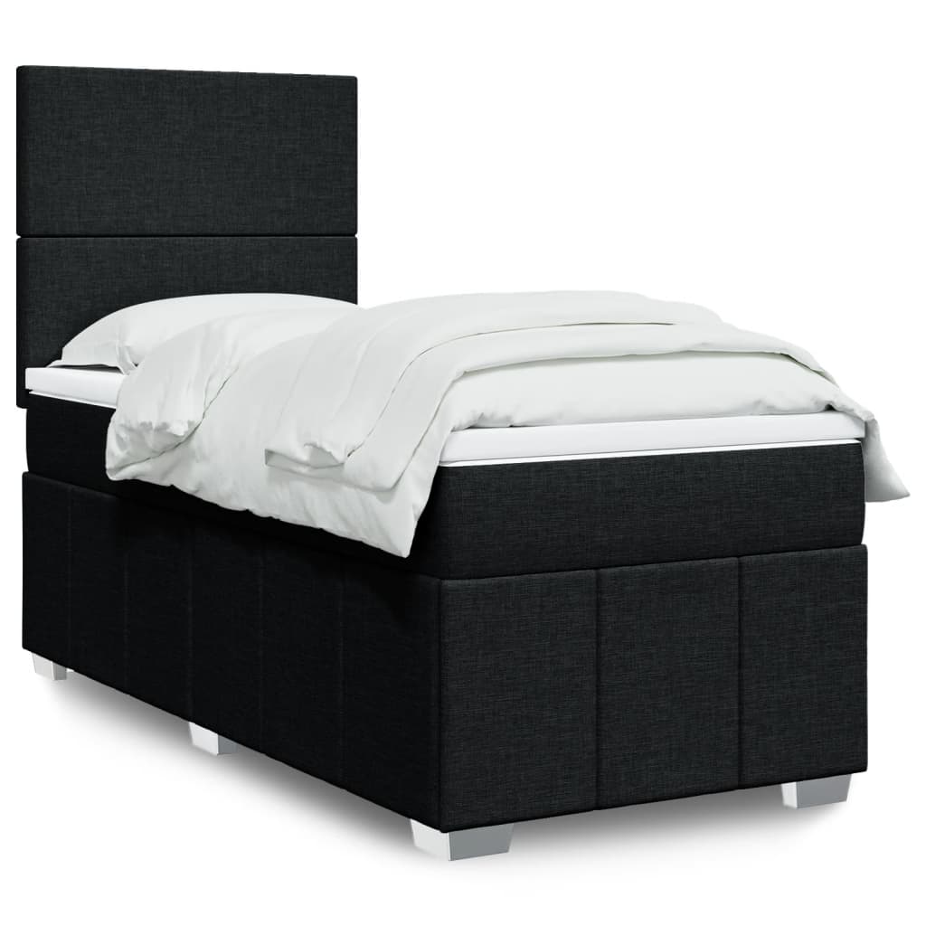 Giroletto a Molle con Materasso Nero 80x200 cm inTessuto | homemem39