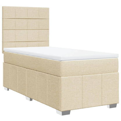 Giroletto a Molle con Materasso Crema 80x200 cm inTessuto