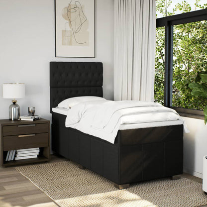 Giroletto a Molle con Materasso Nero 80x200 cm inTessuto | homemem39