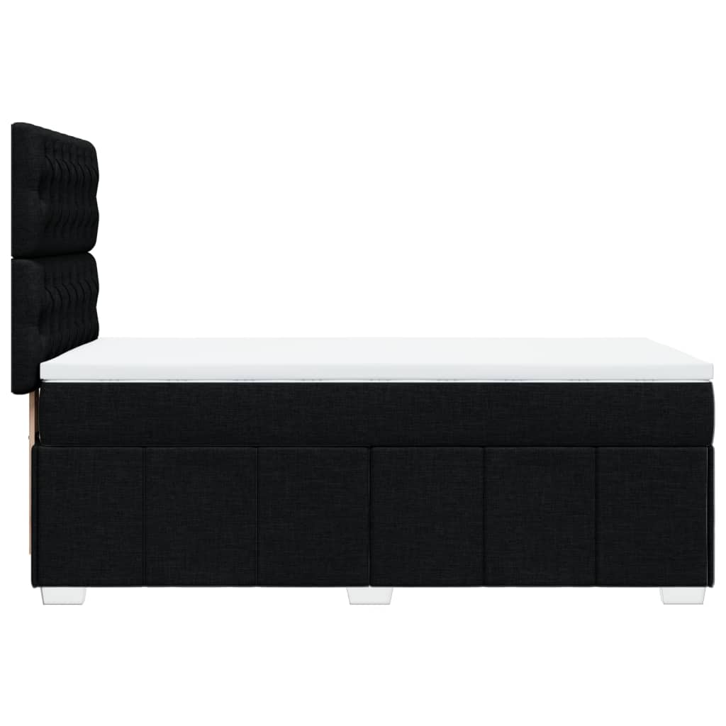 Giroletto a Molle con Materasso Nero 80x200 cm inTessuto | homemem39