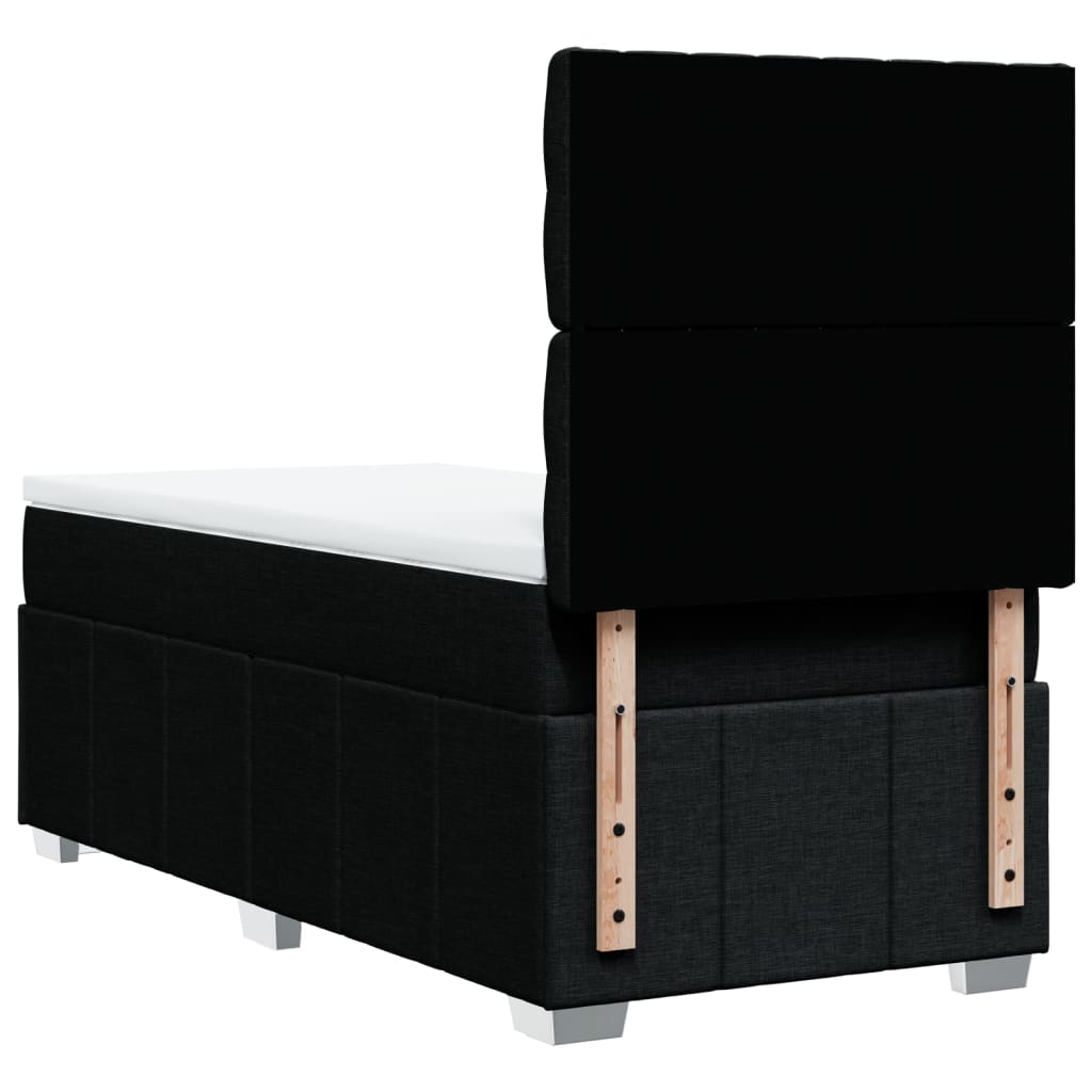 Giroletto a Molle con Materasso Nero 80x200 cm inTessuto | homemem39
