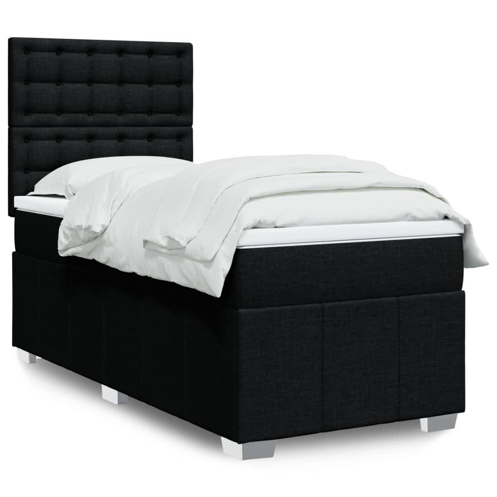 Giroletto a Molle con Materasso Nero 80x200 cm inTessuto | homemem39