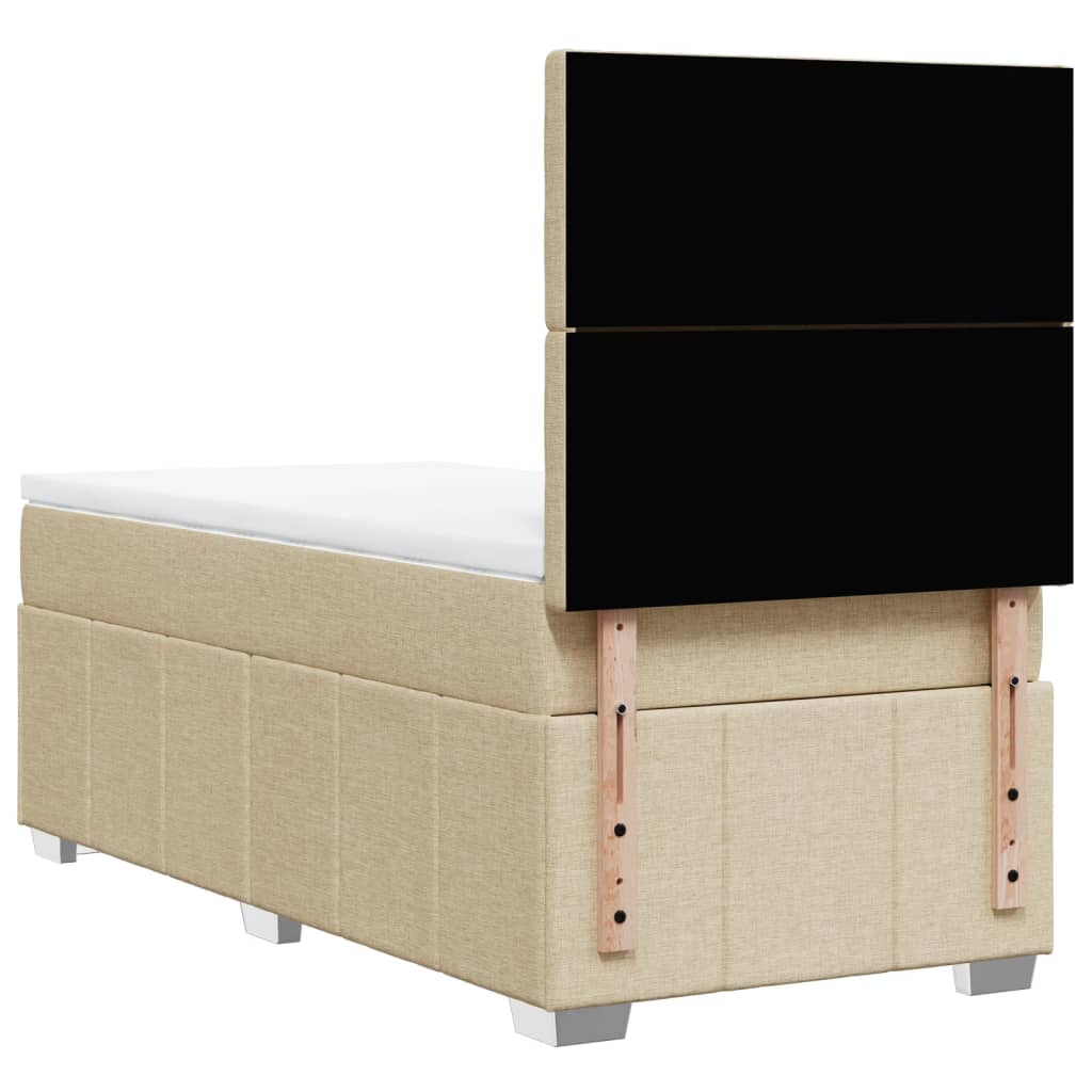 Giroletto a Molle con Materasso Crema 80x200 cm inTessuto | homemem39