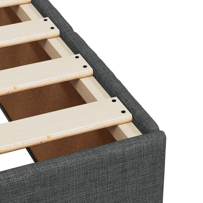 Giroletto a Molle con Materasso Grigio Scuro 90x190 cm Tessuto