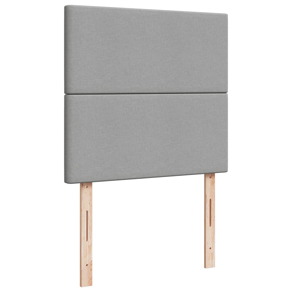 Giroletto a Molle con Materasso Grigio Chiaro 90x200 cm Tessuto - homemem39