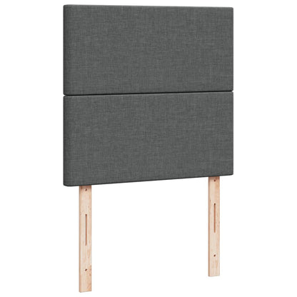 Giroletto a Molle con Materasso Grigio Scuro 90x200 cm Tessuto | homemem39