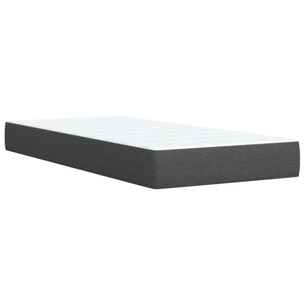 Giroletto a Molle con Materasso Grigio Scuro 90x200 cm Tessuto | homemem39