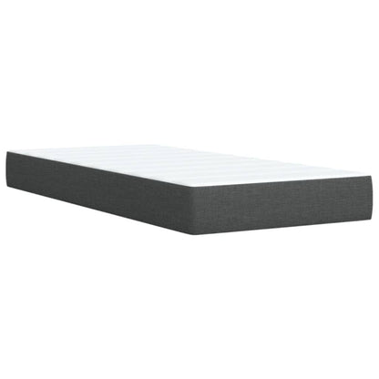 Giroletto a Molle con Materasso Grigio Scuro 90x200 cm Tessuto | homemem39