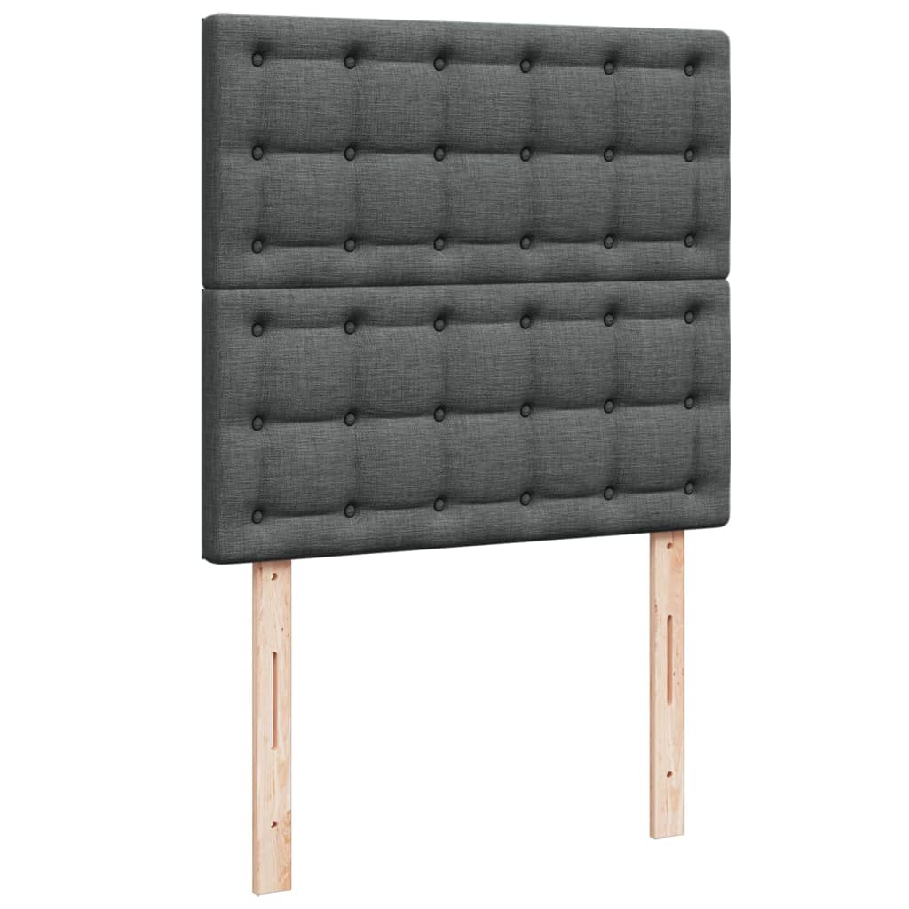 Giroletto a Molle con Materasso Grigio Scuro 90x200 cm Tessuto | homemem39