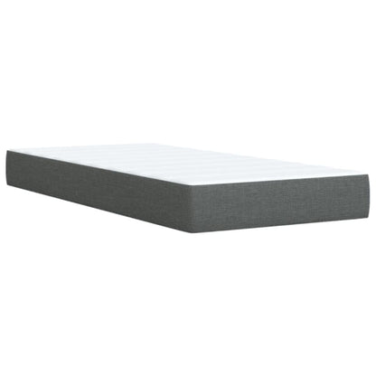 Giroletto a Molle con Materasso Grigio Scuro 90x200 cm Tessuto | homemem39