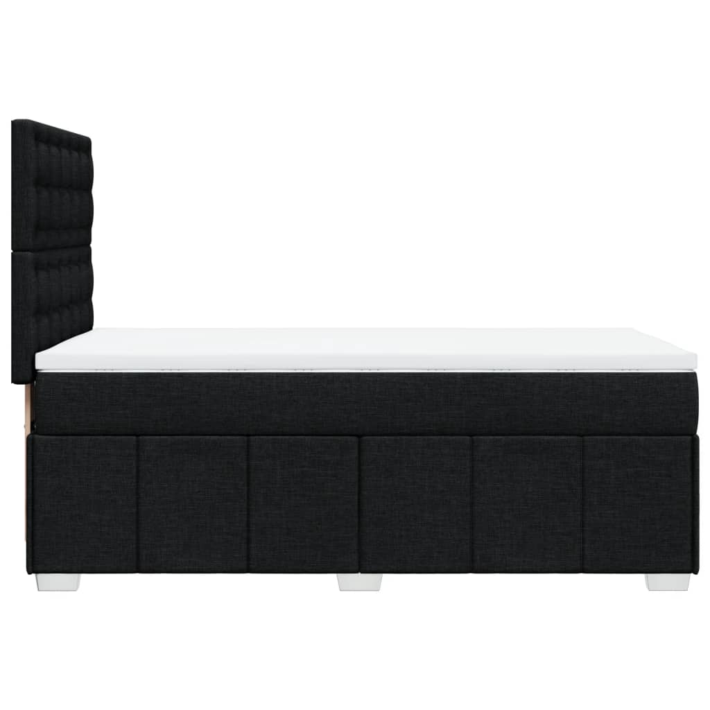 Giroletto a Molle con Materasso Nero 90x200 cm in Tessuto | homemem39