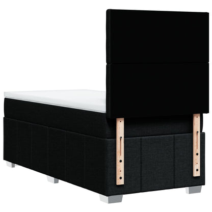 Giroletto a Molle con Materasso Nero 90x200 cm in Tessuto | homemem39