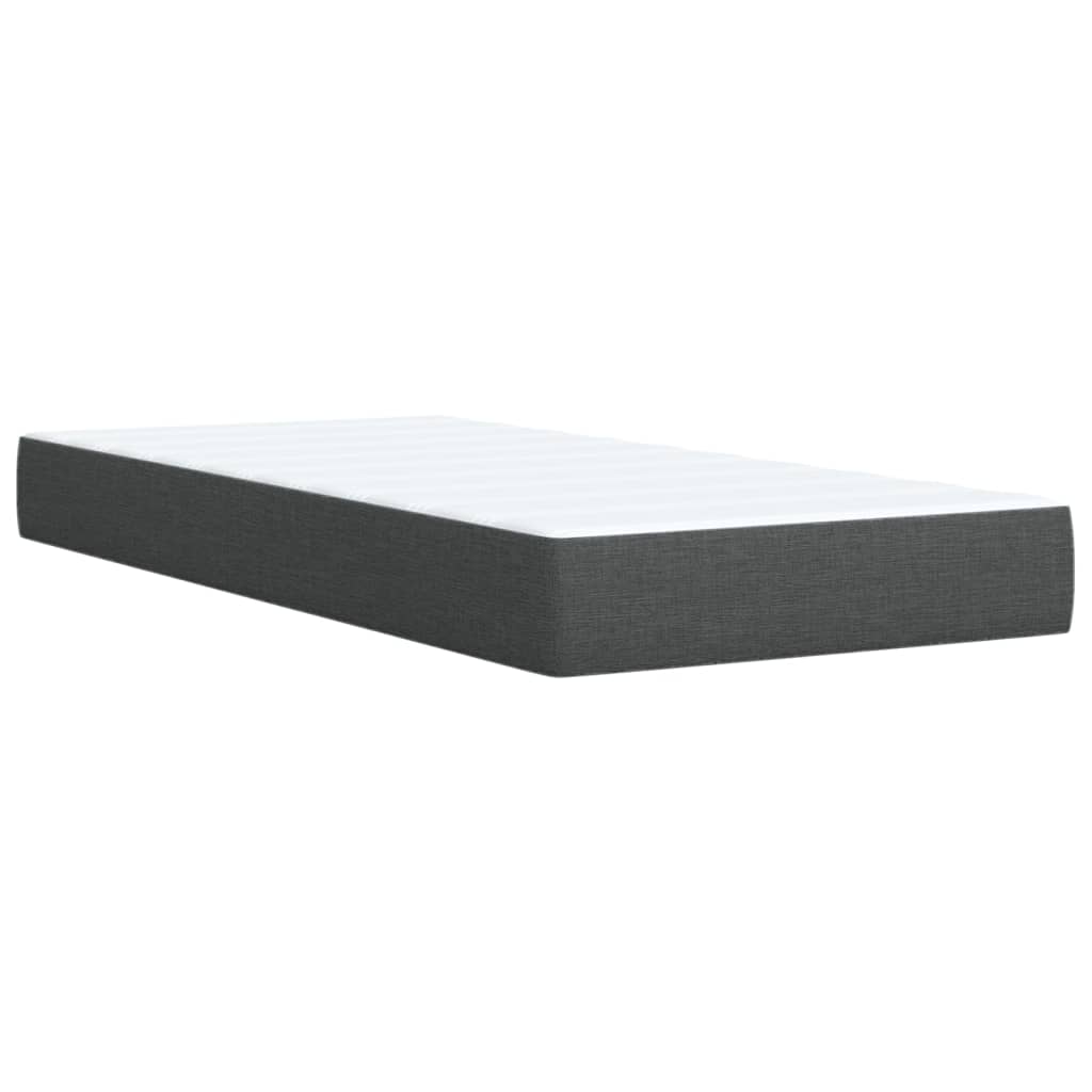 Giroletto a Molle con Materasso Grigio Scuro 100x200 cm Tessuto | homemem39
