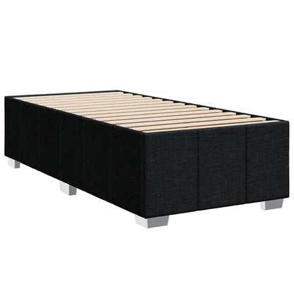 Giroletto a Molle con Materasso Nero 100x200 cm in Tessuto