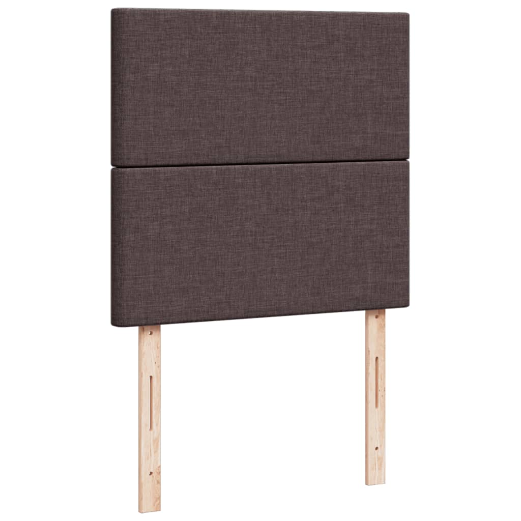 Giroletto a Molle con Materasso Marrone Scuro 100x200cm Tessuto | homemem39