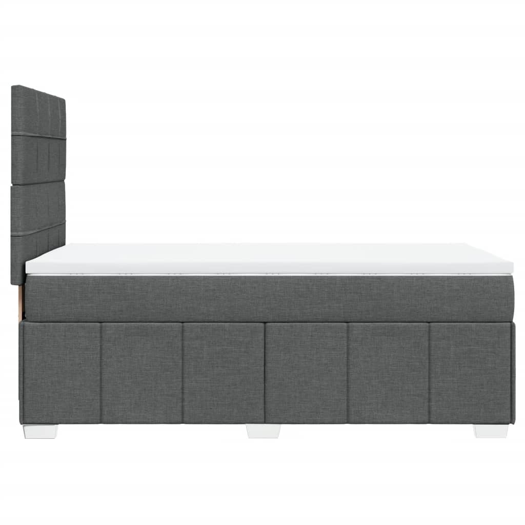 Giroletto a Molle con Materasso Grigio Scuro 100x200 cm Tessuto | homemem39