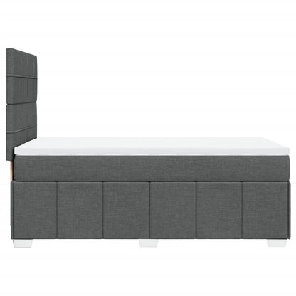 Giroletto a Molle con Materasso Grigio Scuro 100x200 cm Tessuto | homemem39