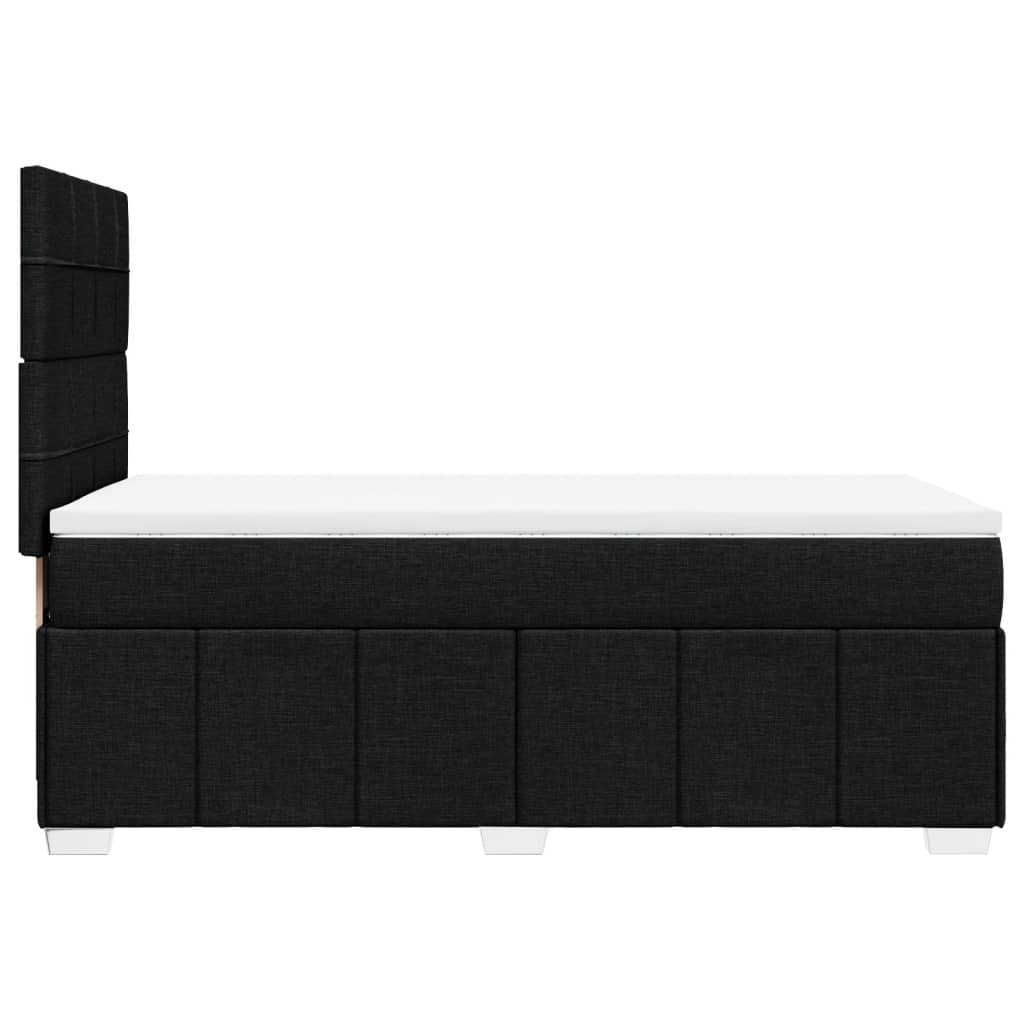 Giroletto a Molle con Materasso Nero 100x200 cm in Tessuto | homemem39