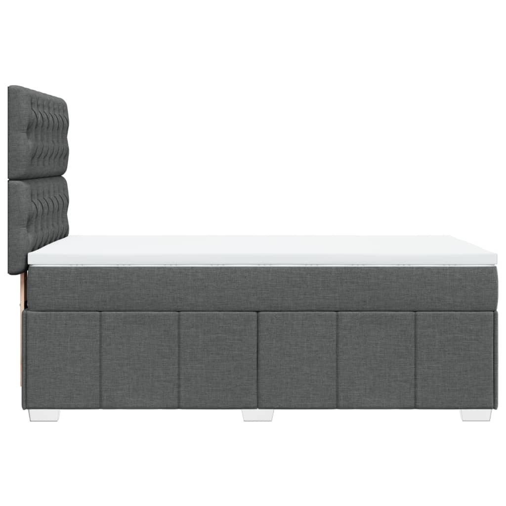Giroletto a Molle con Materasso Grigio Scuro 100x200 cm Tessuto | homemem39