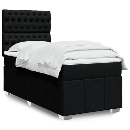 Giroletto a Molle con Materasso Nero 100x200 cm in Tessuto | homemem39