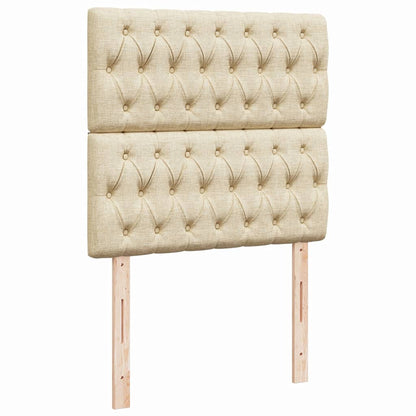 Giroletto a Molle con Materasso Crema 100x200 cm in Tessuto | homemem39