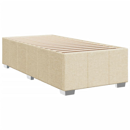 Giroletto a Molle con Materasso Crema 100x200 cm in Tessuto | homemem39