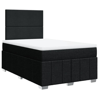 Giroletto a Molle con Materasso Nero 120x190 cm in Tessuto