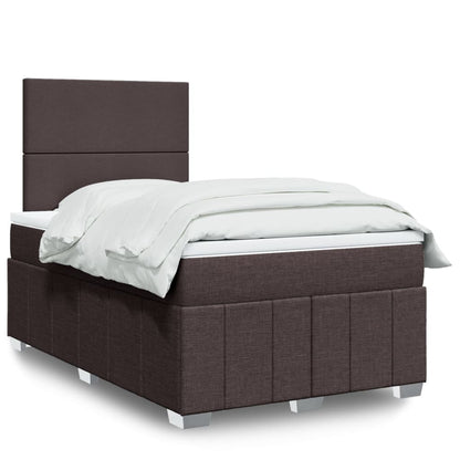 Giroletto a Molle con Materasso Marrone Scuro 120x190cm Tessuto | homemem39