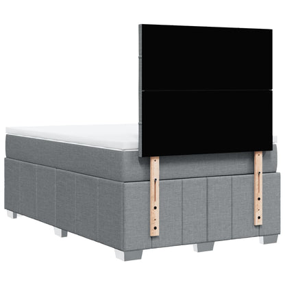 Giroletto a Molle con Materasso Grigio Chiaro 120x190cm Tessuto | homemem39