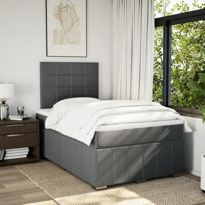 Giroletto a Molle con Materasso Grigio Scuro 120x190cm Tessuto | homemem39