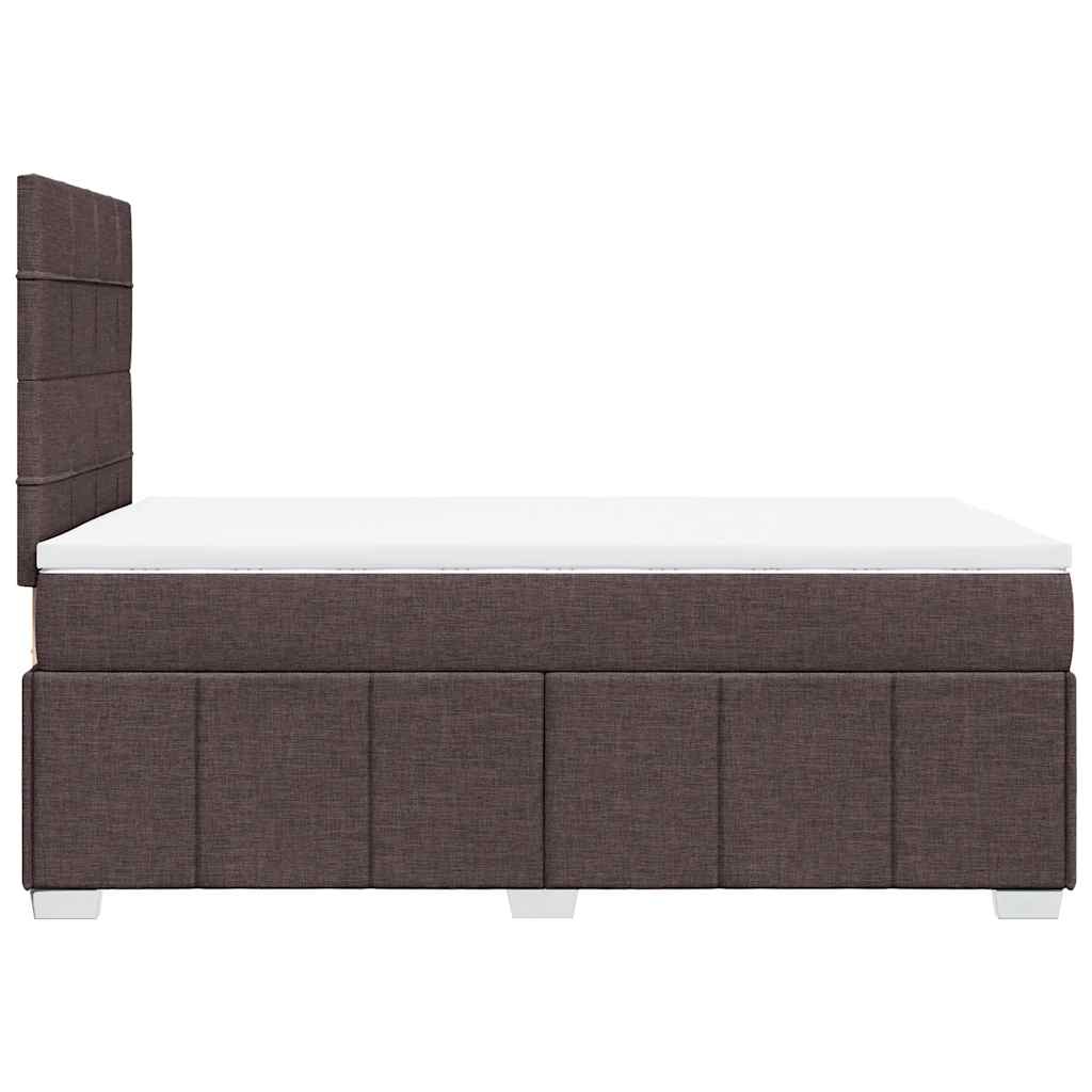 Giroletto a Molle con Materasso Marrone Scuro 120x190cm Tessuto | homemem39