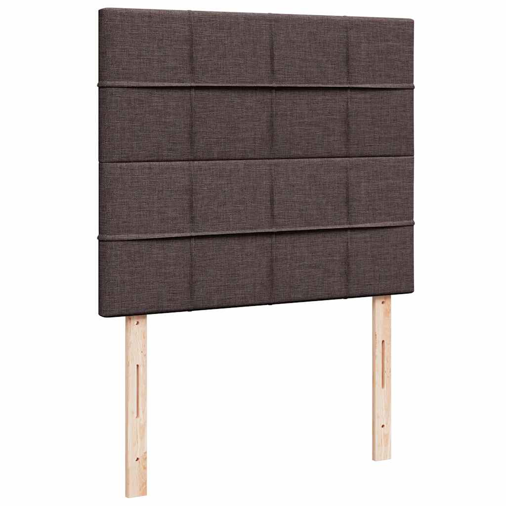 Giroletto a Molle con Materasso Marrone Scuro 120x190cm Tessuto | homemem39