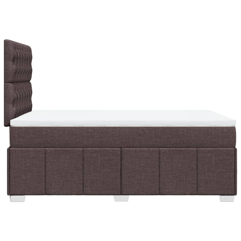 Giroletto a Molle con Materasso Marrone Scuro 120x190cm Tessuto | homemem39
