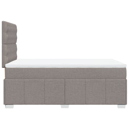 Giroletto a Molle con Materasso Tortora 120x190 cm in Tessuto