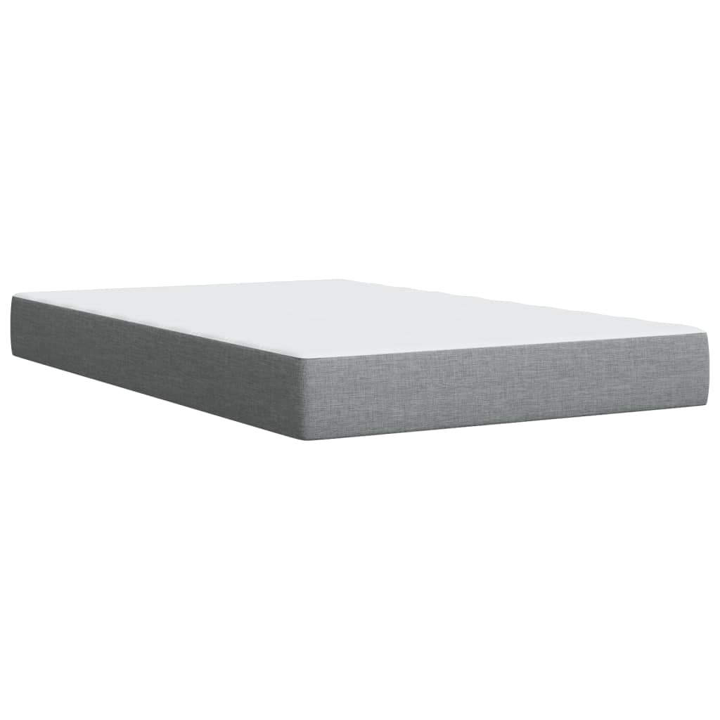 Giroletto a Molle con Materasso Grigio Chiaro 120x190cm Tessuto | homemem39
