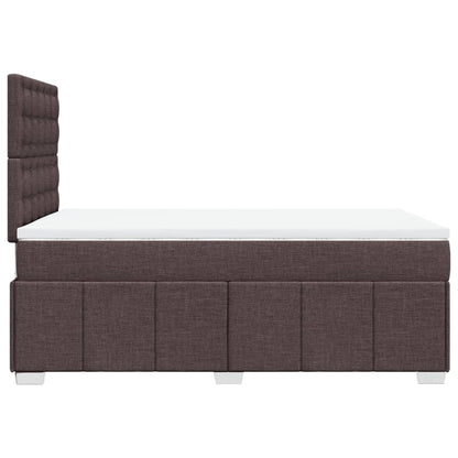 Giroletto a Molle con Materasso Marrone Scuro 120x190cm Tessuto | homemem39