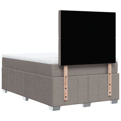 Giroletto a Molle con Materasso Tortora 120x190 cm in Tessuto