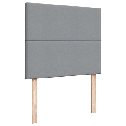 Giroletto a Molle con Materasso Grigio Chiaro 120x200cm Tessuto