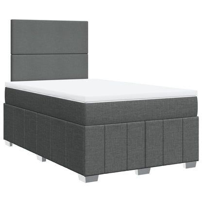 Giroletto a Molle con Materasso Grigio Scuro 120x200 cm Tessuto | homemem39