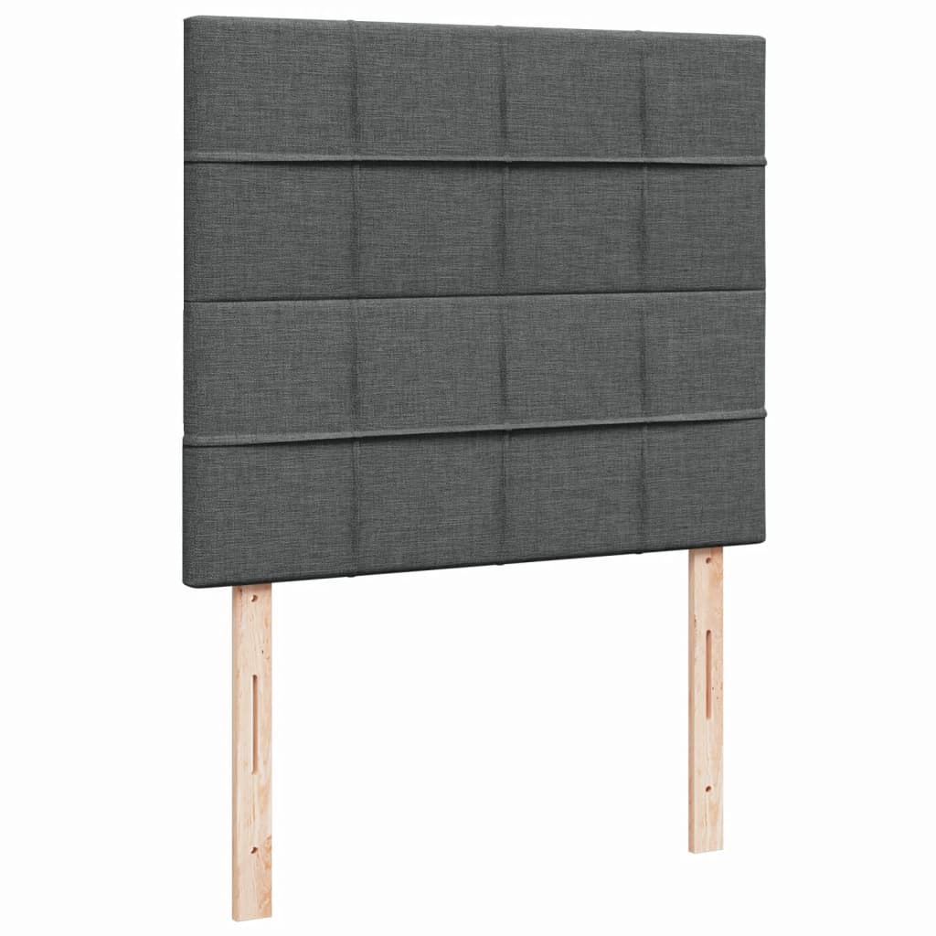 Giroletto a Molle con Materasso Grigio Scuro 120x200 cm Tessuto
