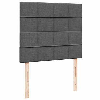 Giroletto a Molle con Materasso Grigio Scuro 120x200 cm Tessuto