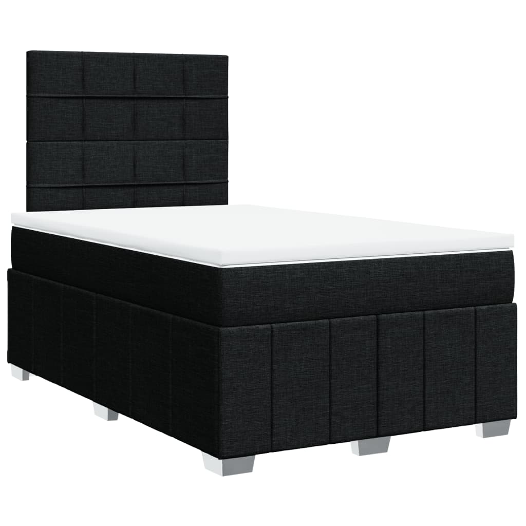 Giroletto a Molle con Materasso Nero 120x200 cm in Tessuto | homemem39