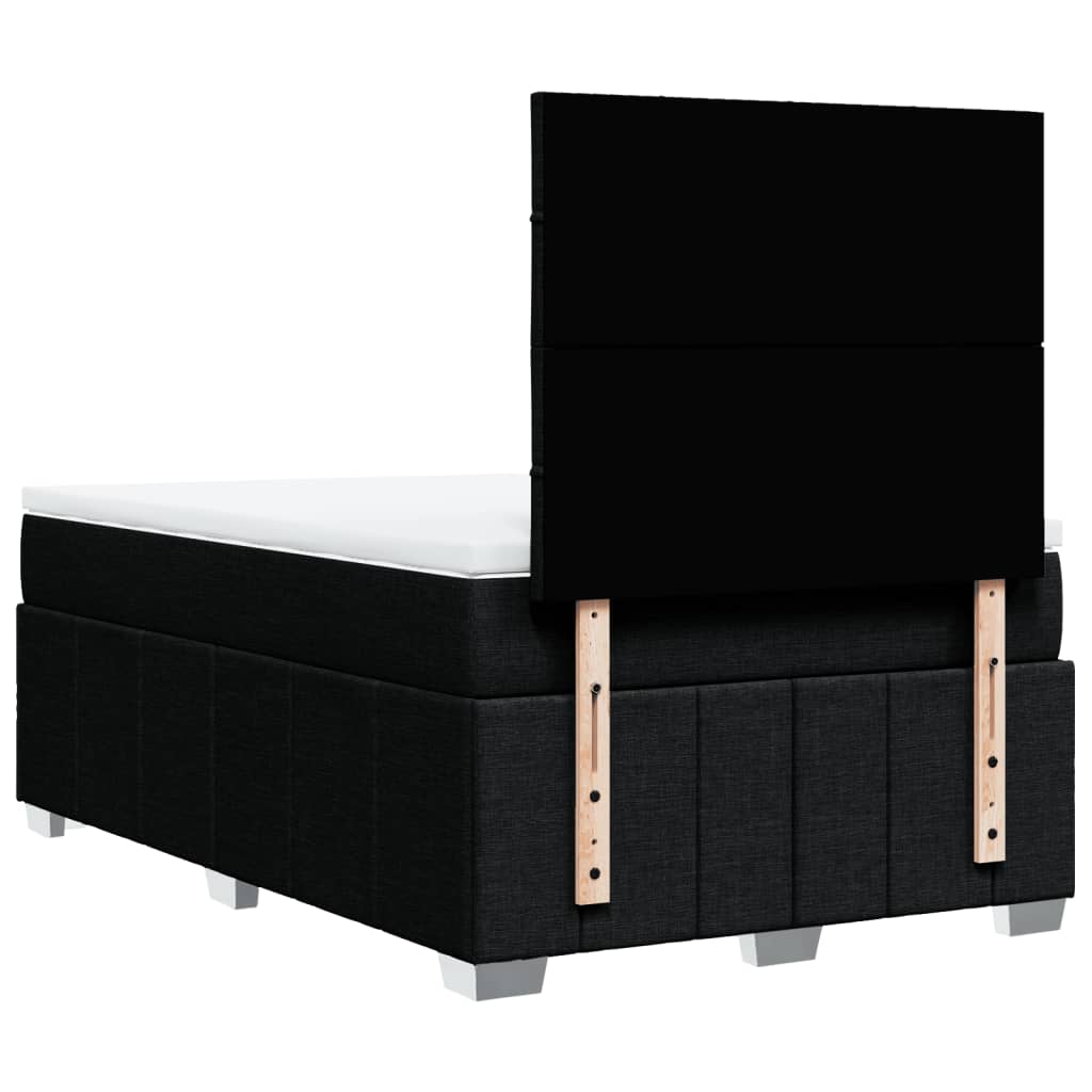 Giroletto a Molle con Materasso Nero 120x200 cm in Tessuto | homemem39