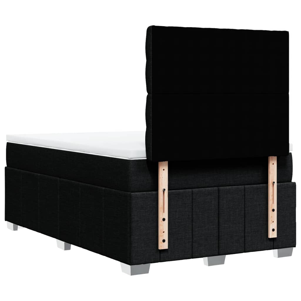 Giroletto a Molle con Materasso Nero 120x200 cm in Tessuto | homemem39